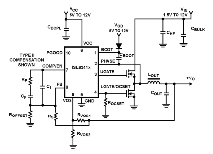 ISL6341_ISL6341x Functional Diagram