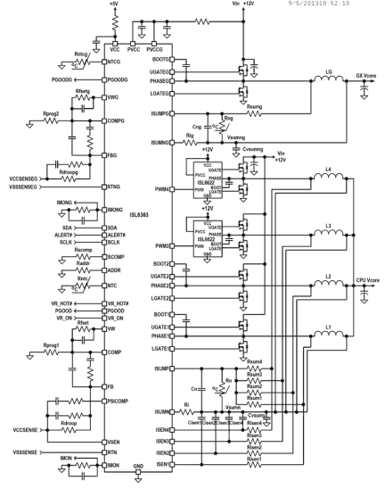 ISL6363 Functional Diagram