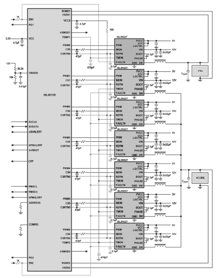 ISL69158 Functional Diagram