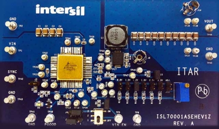 ISL70001ASEHEV1Z Rad Hard Synchronous Buck Regulator Eval Board