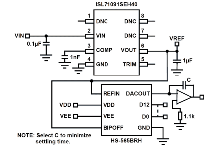 ISL71091SEH40 Functional Diagram