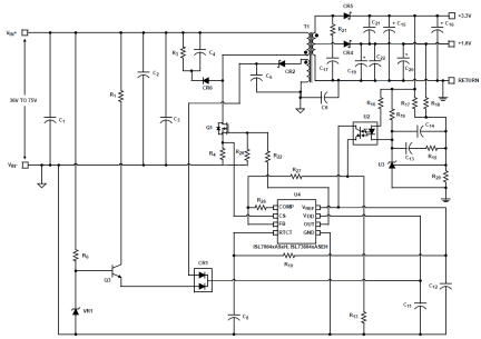 ISL73884xASEH_ISL7884xASxH Functional Diagram