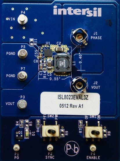 ISL802xEVAL3Z,ISL802xAEVAL3Z Synchronous Buck Regulator Eval Board