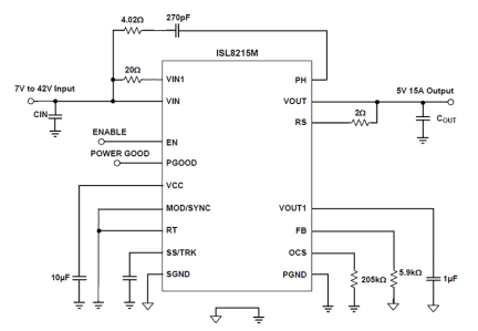 ISL8215M Functional Diagram