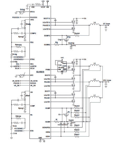 ISL95835_ISL95837 Functional Diagram