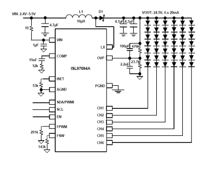 ISL9769x_ISL97694A Functional Diagram