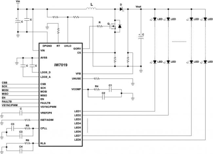 iW7019 Typical Applications Diagram