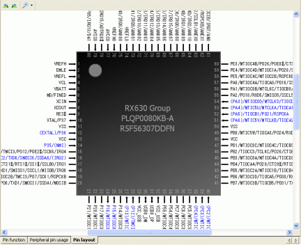 Displaying pin layout (V.2 only)