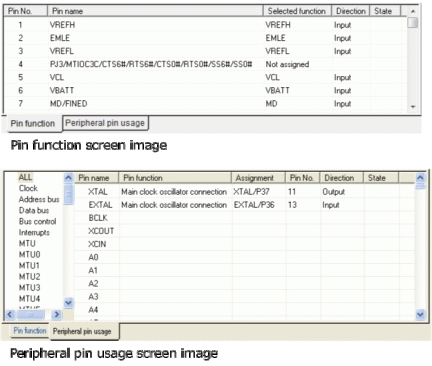 Pin window for identifying pin conflicts (V.2 only)