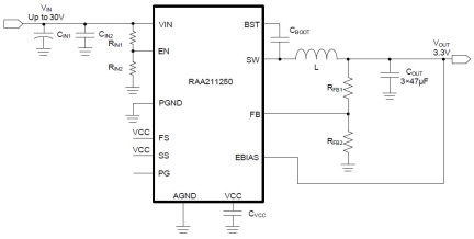 RAA211250 Typical Application Circuit