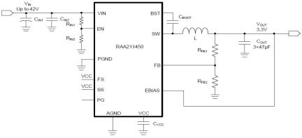 RAA211450 Typical Application Circuit