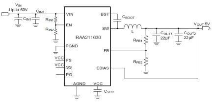RAA211630 Typical Application Circuit