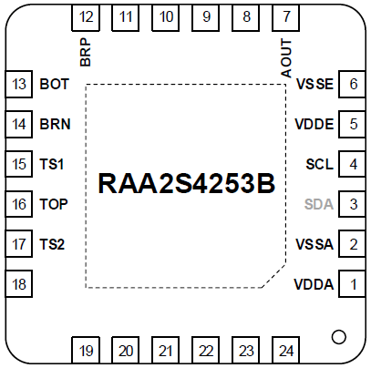 RAA2S4253B - Pin Assignments