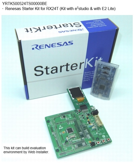 Renesas Starter Kit for RX24T (Kit with e2 studio & with E2 Lite)