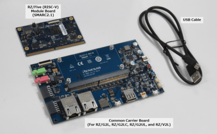 RZ/Five Evaluation Board Kit Contents