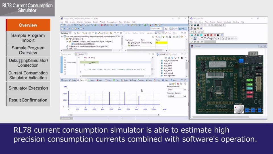 RL78 Current Consumption Simulator