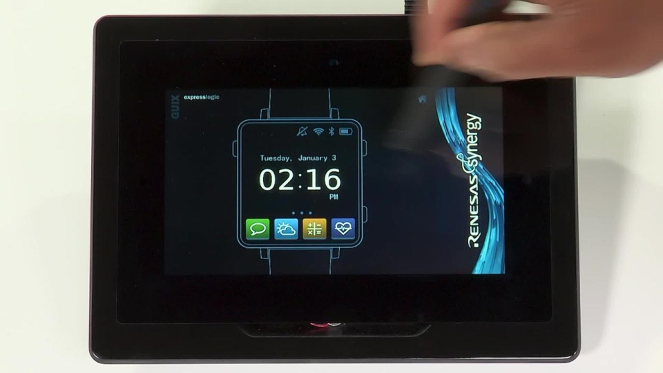 Smart Watch Demo using Renesas Synergy GUIX