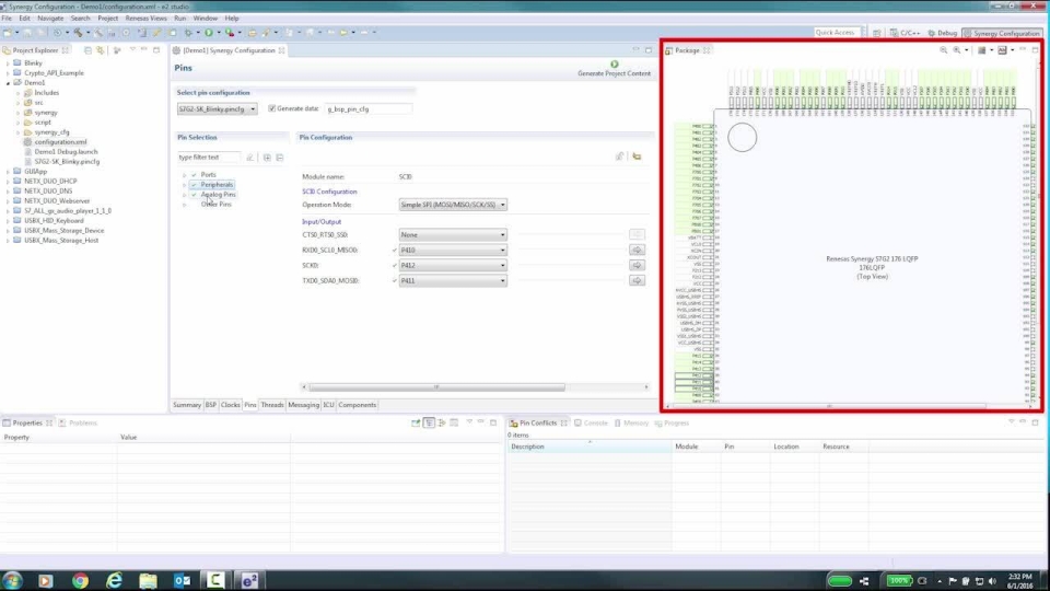 Renesas Synergy™ Pin Configurator
