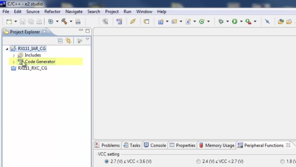 e² studio - Using the Built-in Applilet for an IAR Project