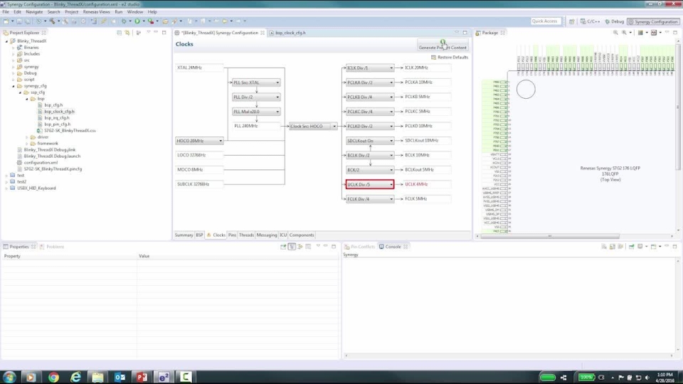 Renesas Synergy Clock Configurator