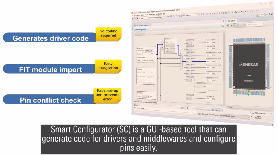 Smart Configurator Application Example1 - CMT Driver (LED blinking)
