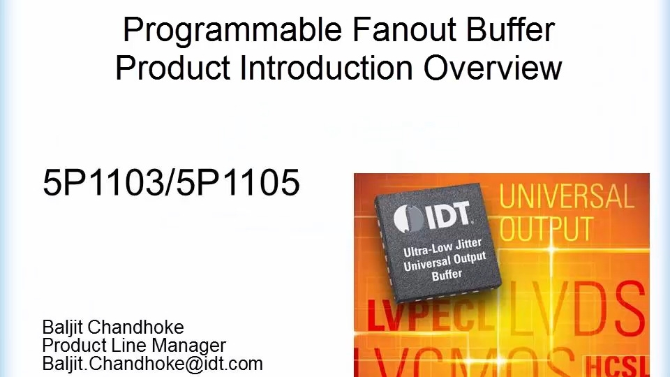 5P1103 / 5P1105 Programmable Fanout Buffers by IDT