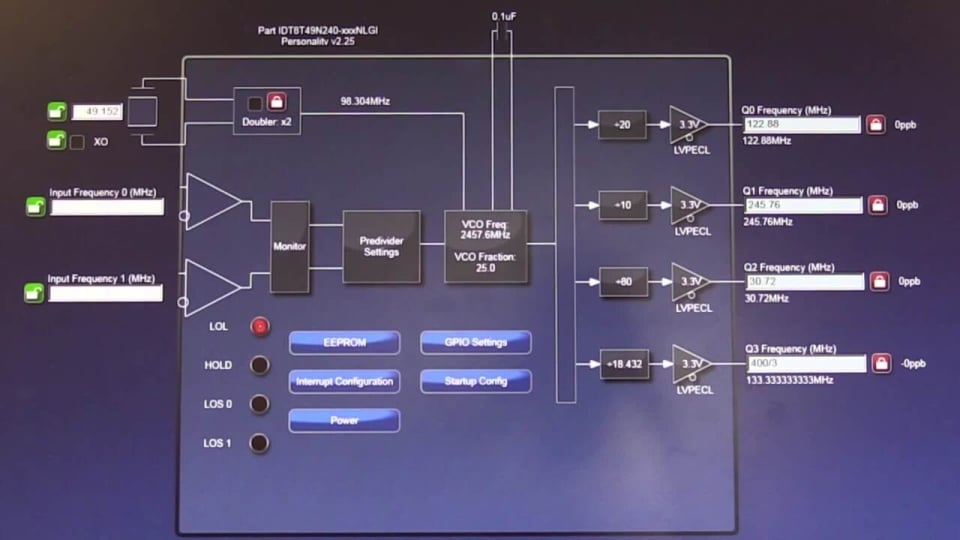 IDT 8T49N240 Programmable Clock Generator and Jitter Attenuator for 10Gbps, 40Gbps, and 100Gbps