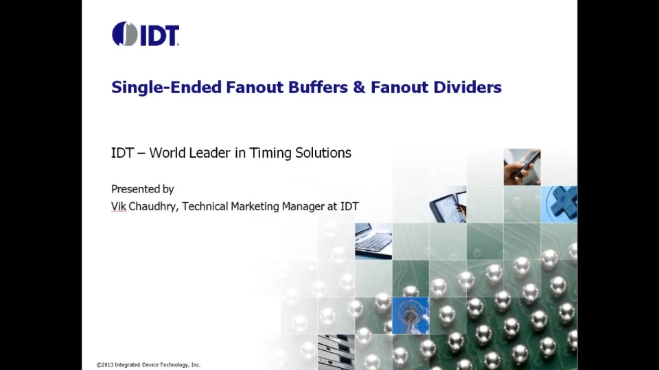 Single-Ended Fanout Buffers and Dividers by IDT