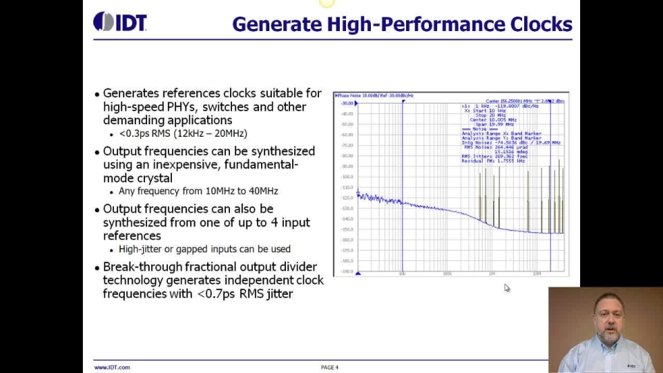 UFT Programmable Clock Synthesizer for 100 GbE and OTN Line Cards