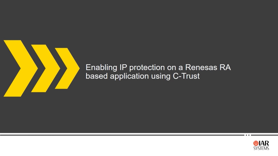 IAR C-Trust on Renesas RA
