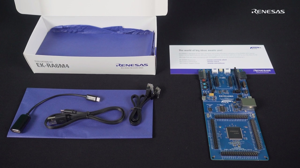 EK-RA6M4 Kit for Renesas Advanced (RA) Microcontrollers