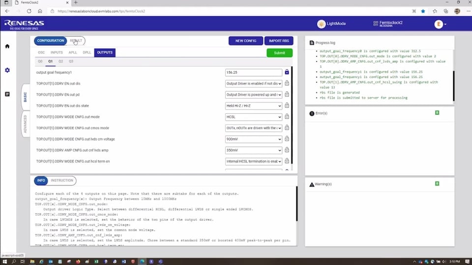 Lab on the Cloud Demo for FemtoClock®2 Ultra-Low Phase Noise Synthesizer and Jitter Attenuator