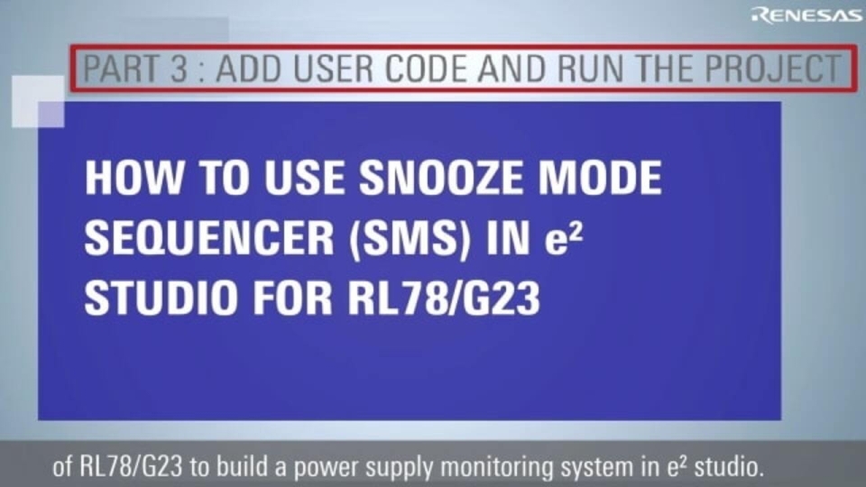 如何使用SNOOZE mode sequencer(SMS) (3/3)