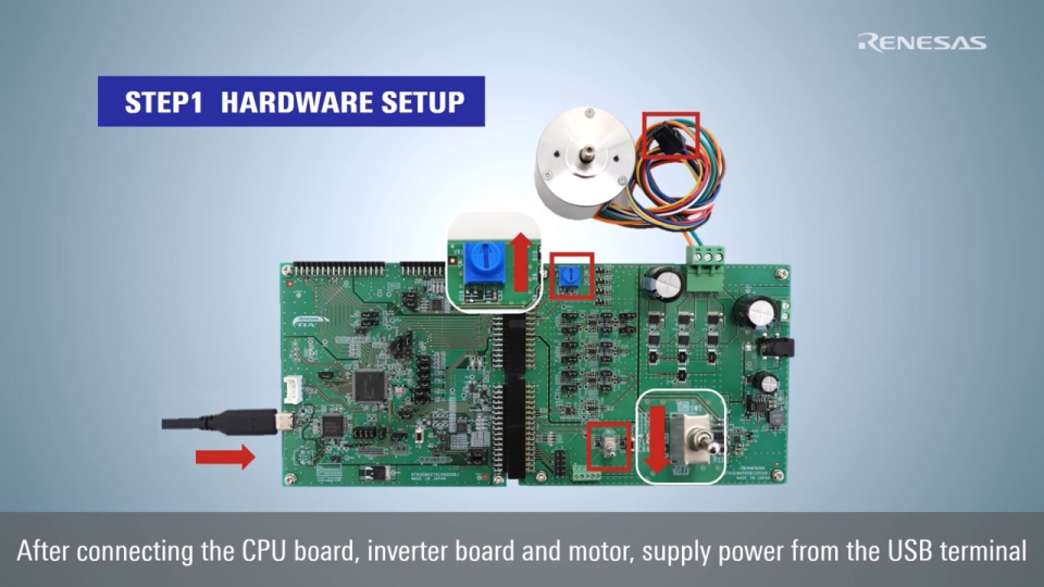 Setup Procedure of Flexible Motor Control Kit for RA6T2 (MCK-RA6T2)