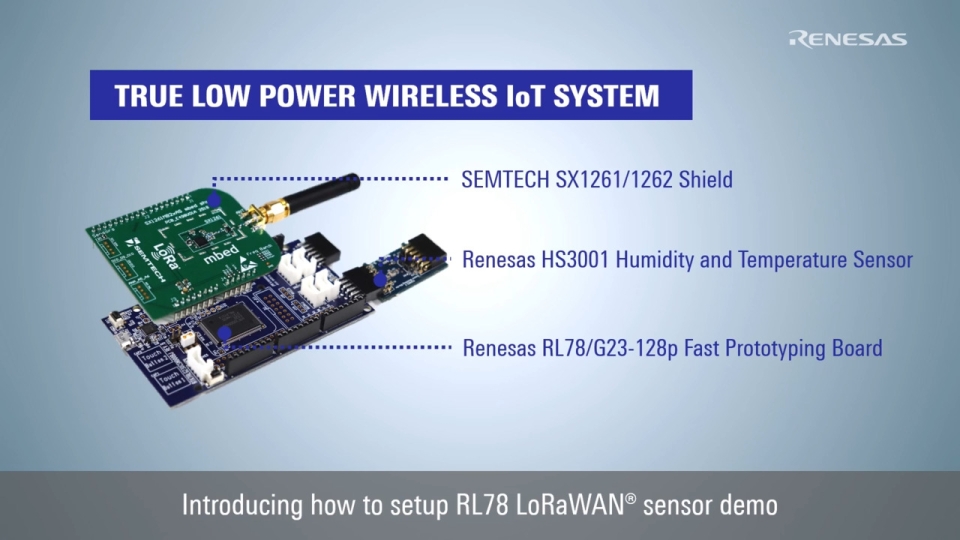 RL78 LoRaWAN Sensor Demo Tutorial