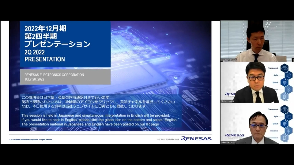 2022 2Q Financial Results Presentation Video (July 28, 2022)