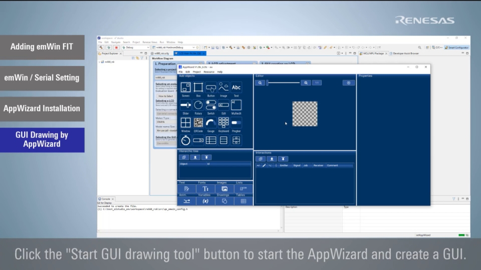 QE for Display[RX,RA] Tutorial (RX: Serial LCD) #2: How to Create GUI