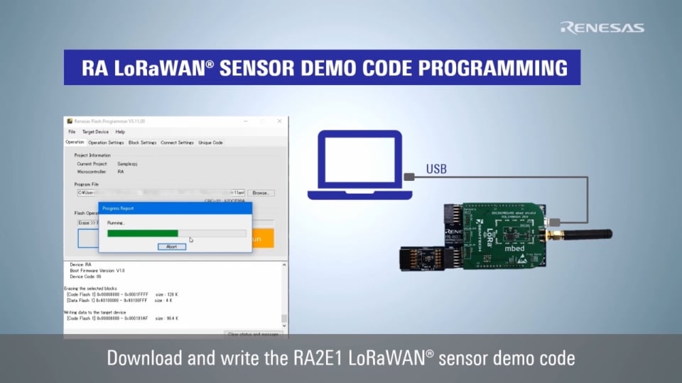 RA LoRaWAN Sensor Demo Tutorial