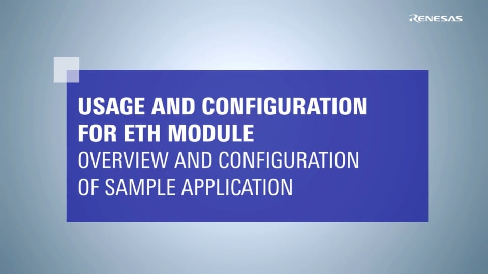 Usage and Configuration for ETH Module: Overview