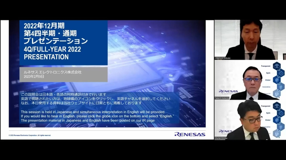 2022 Full Year Financial Results Presentation Video (February 9, 2023)