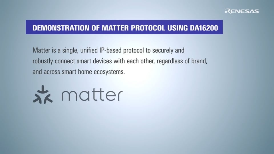 Demonstration of Matter Protocol Using DA16200