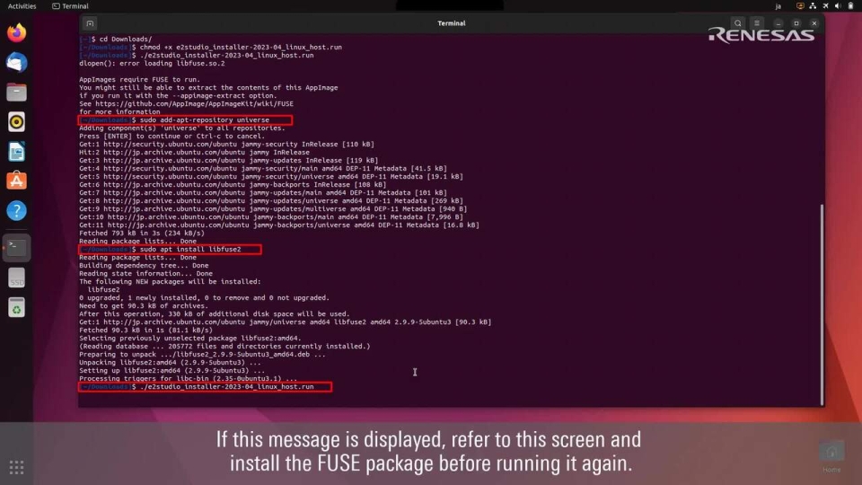 e² studio on Linux Quick Start Guide - Install e² studio and ARM GNU for RZ Family	