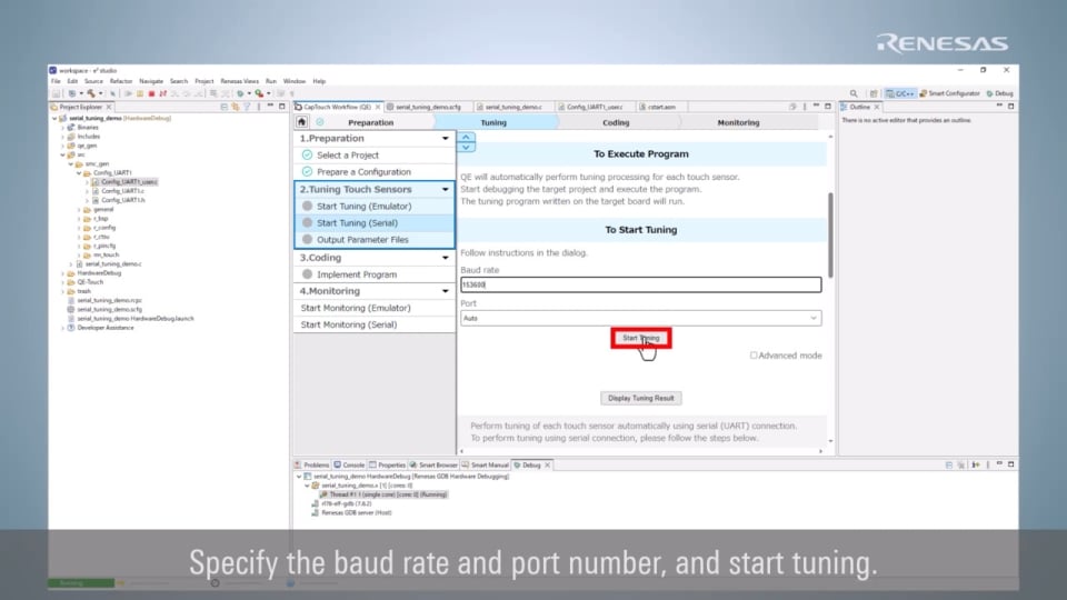 QE for Capacitive Touch Tutorial: How to Tune via Serial Communication Using the Plug-in
