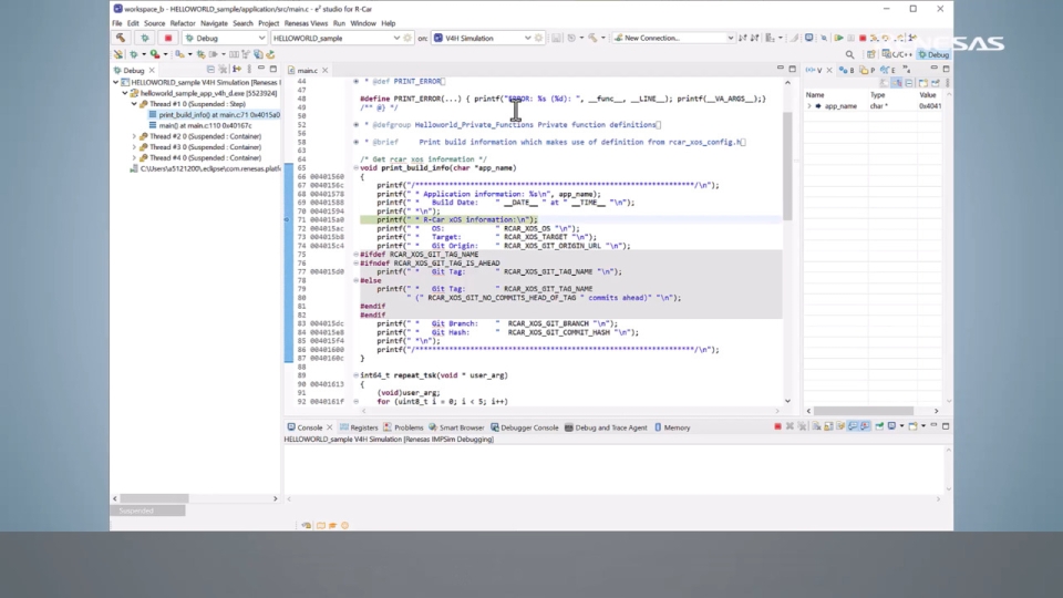 How to Use e² studio for R-Car - Build and Run