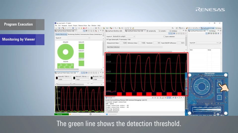 QE for Capacitive Touch Tutorial - Monitoring