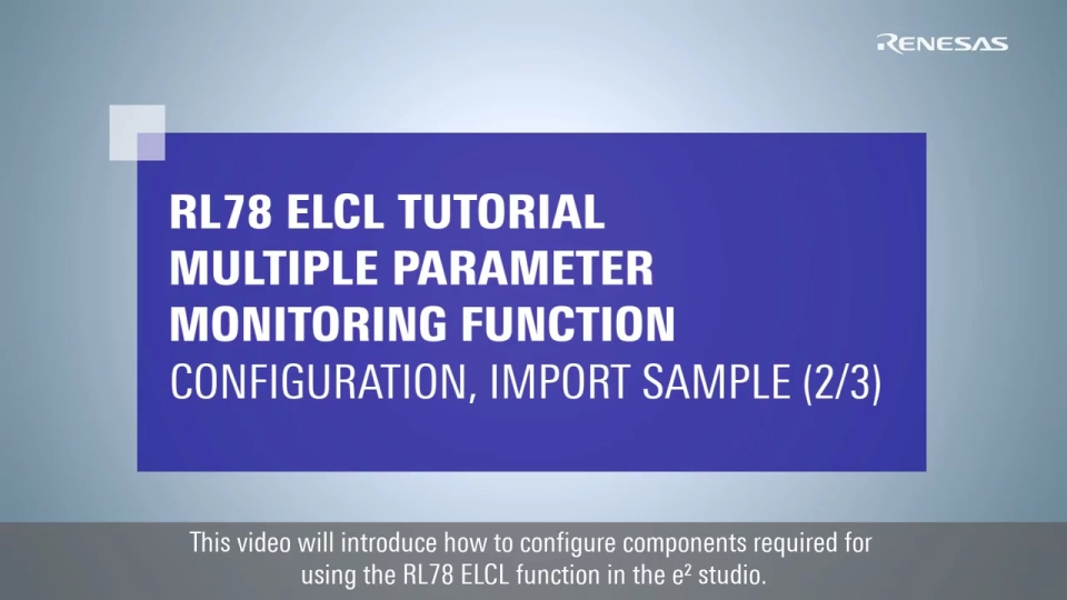 ELCL Multiple Parameter Monitoring Tutorial (2/3) - Configuration, Import Sample