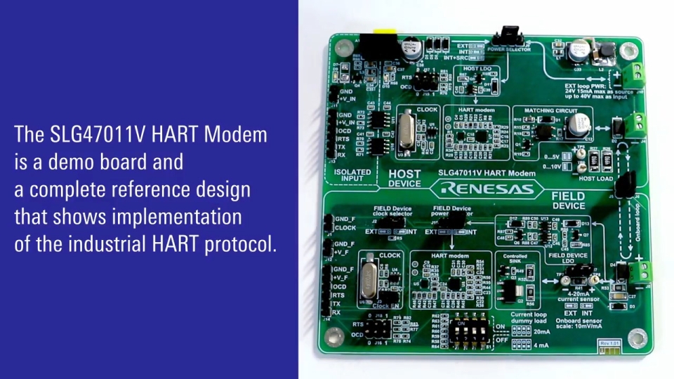 SLG47011 AnalogPAK HART Modem Lab Demonstration
