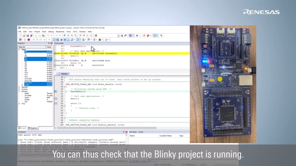 Generating a Simple RA FSP Project with Keil MDK