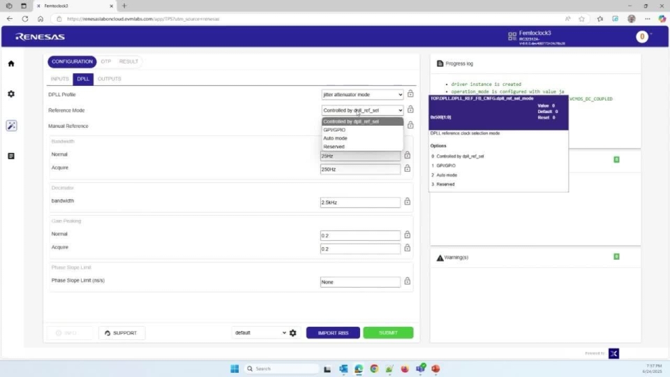 Using the Programmable Clocks Live Bench Measurement Tool with FemtoClock 3 and FemtoClock 3 Wireless