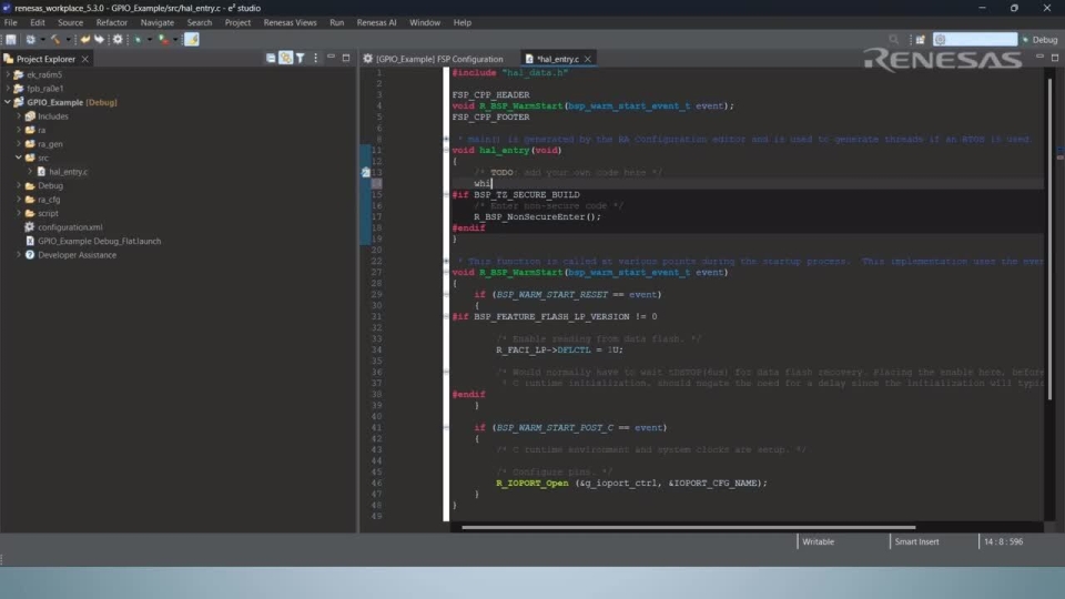 How to Implement a Blinky Project on FPB-RA0E1 Board